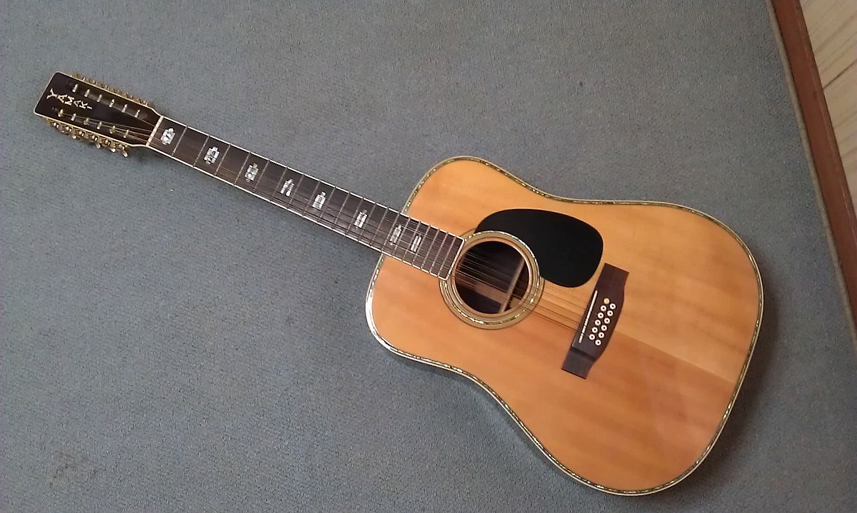 最新作 YAMAKI F 250 ヤマキ12弦フォークギター チビロゴ71~72年頃