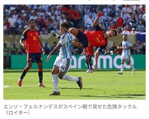 【サッカー】アルゼンチン代表・フェルナンデス　W杯決勝の危険タックルでレアル・マドリード移籍が破談 「退場処分と規律面での懸念」