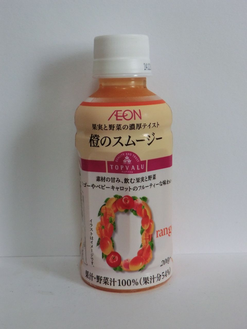 イオン トップバリュー 橙のスムージー Petボトル 0g Softdrink Nomu