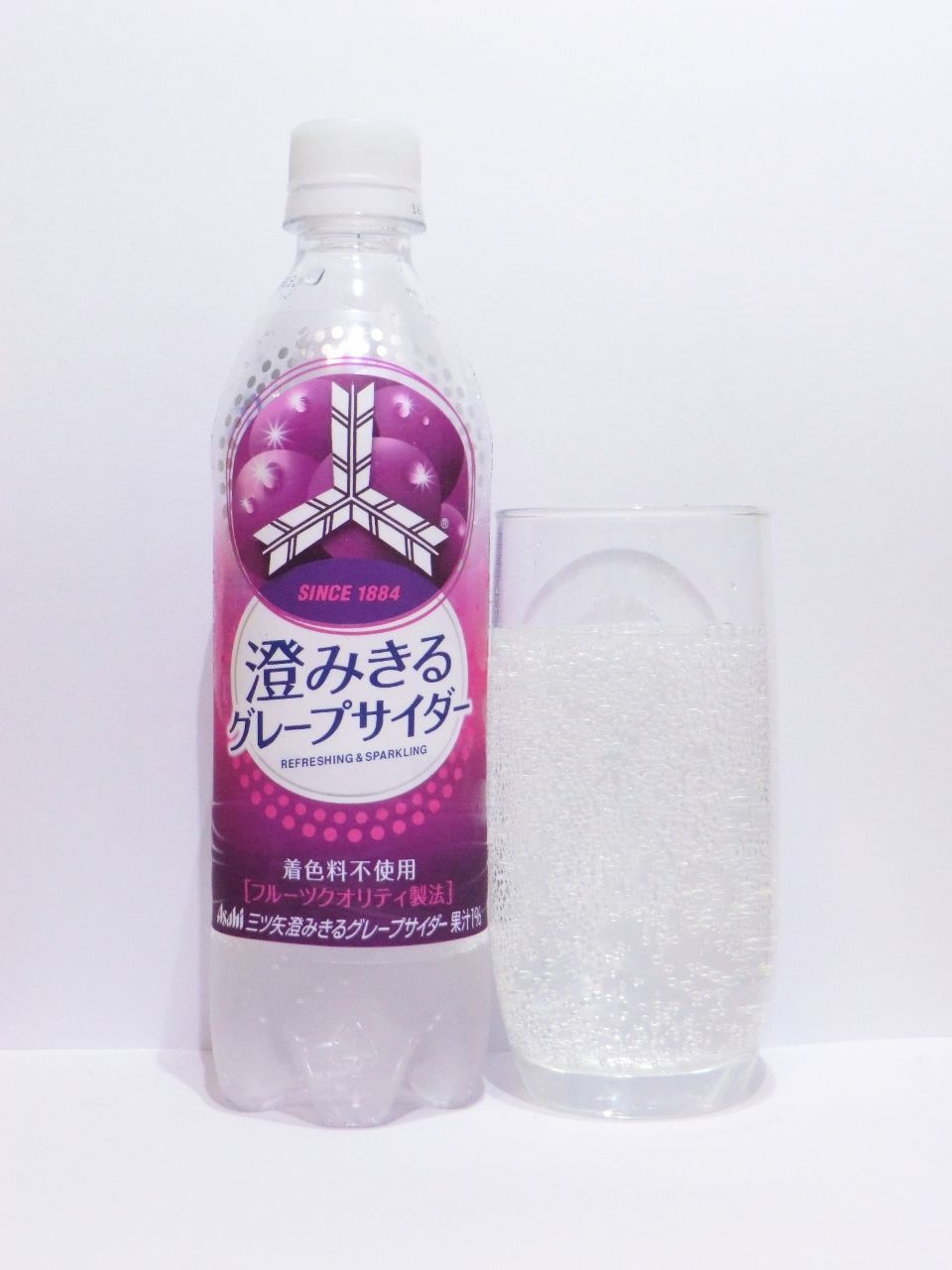 アサヒ 三ツ矢 澄みきるグレープサイダー Petボトル 500ml Softdrink Nomu