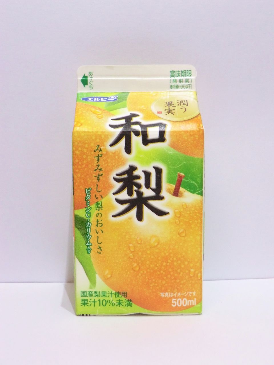 エルビー 潤う果実 和梨 紙パック 500ml Softdrink Nomu