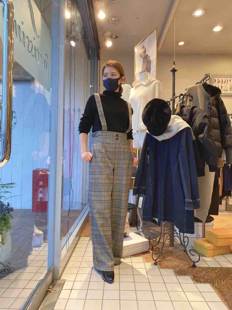 サスペンダーチェックワイドパンツの着こなし♪ : セレクトショップ ...