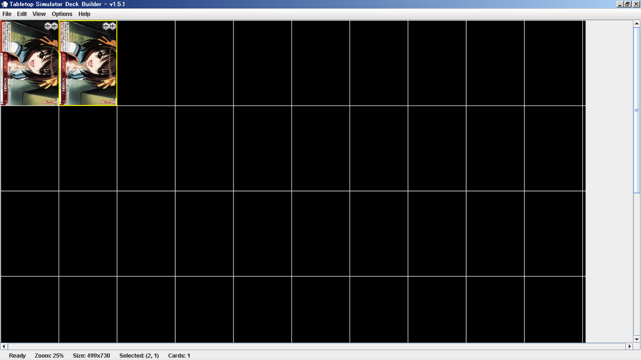 Tabletop Simulatorでヴァイスシュヴァルツをやってみる デッキ画像の作成 シミュレーターによるヴァイスシュヴァルツ