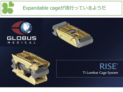 Expandable cage、RIZE®はフットプリントが豊富なのが魅力のひとつ