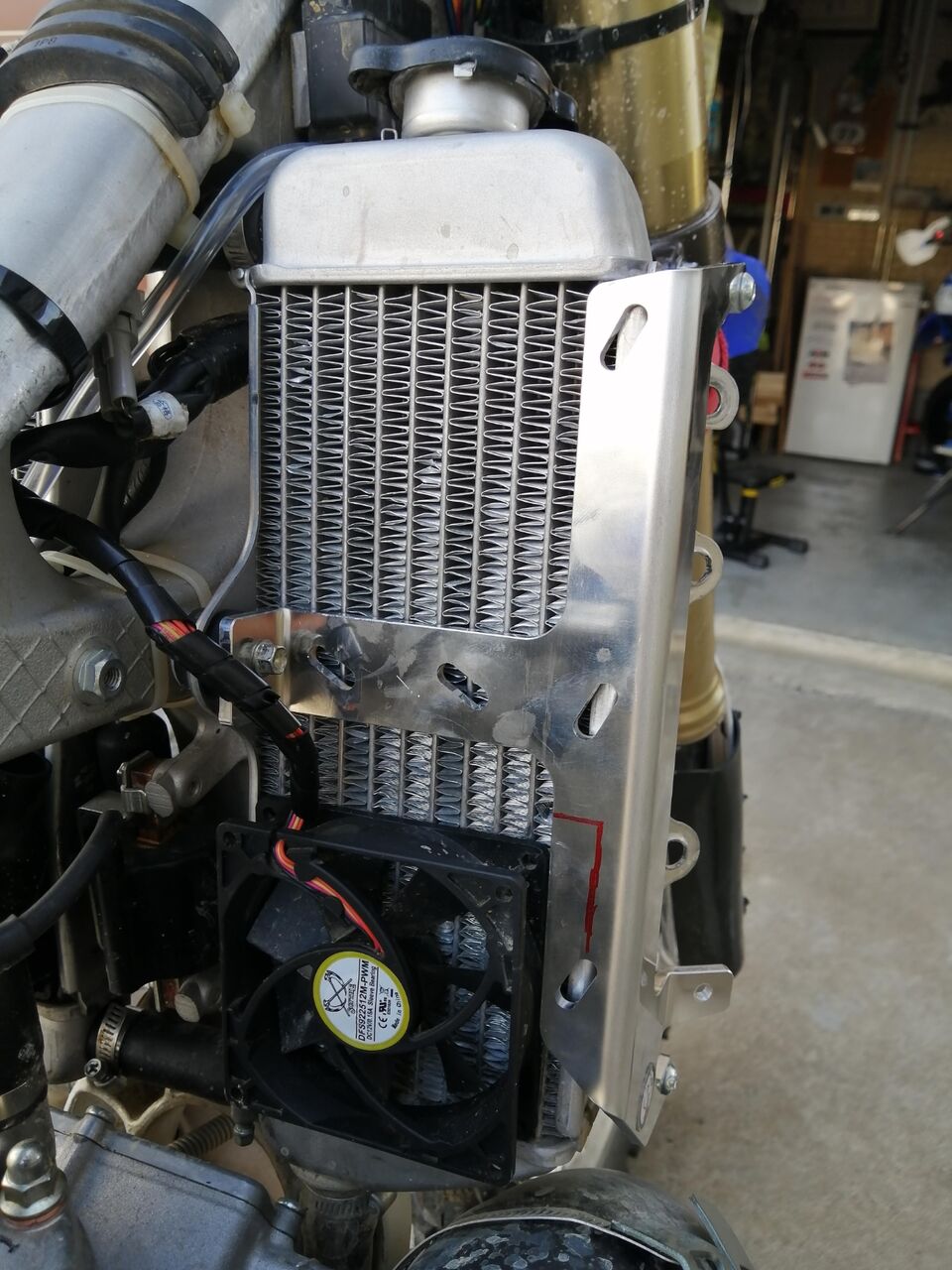 YZ250X用ラジエーター 左右新品 社外品 YZ125Xに電動ファン装着と