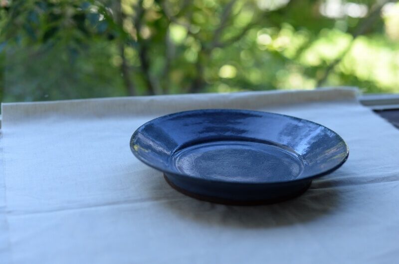 小澤基晴さん すみれ 7寸リム皿