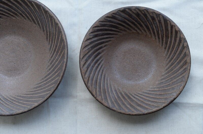 小澤基晴さん ブロンズ 7寸 ぐるぐる