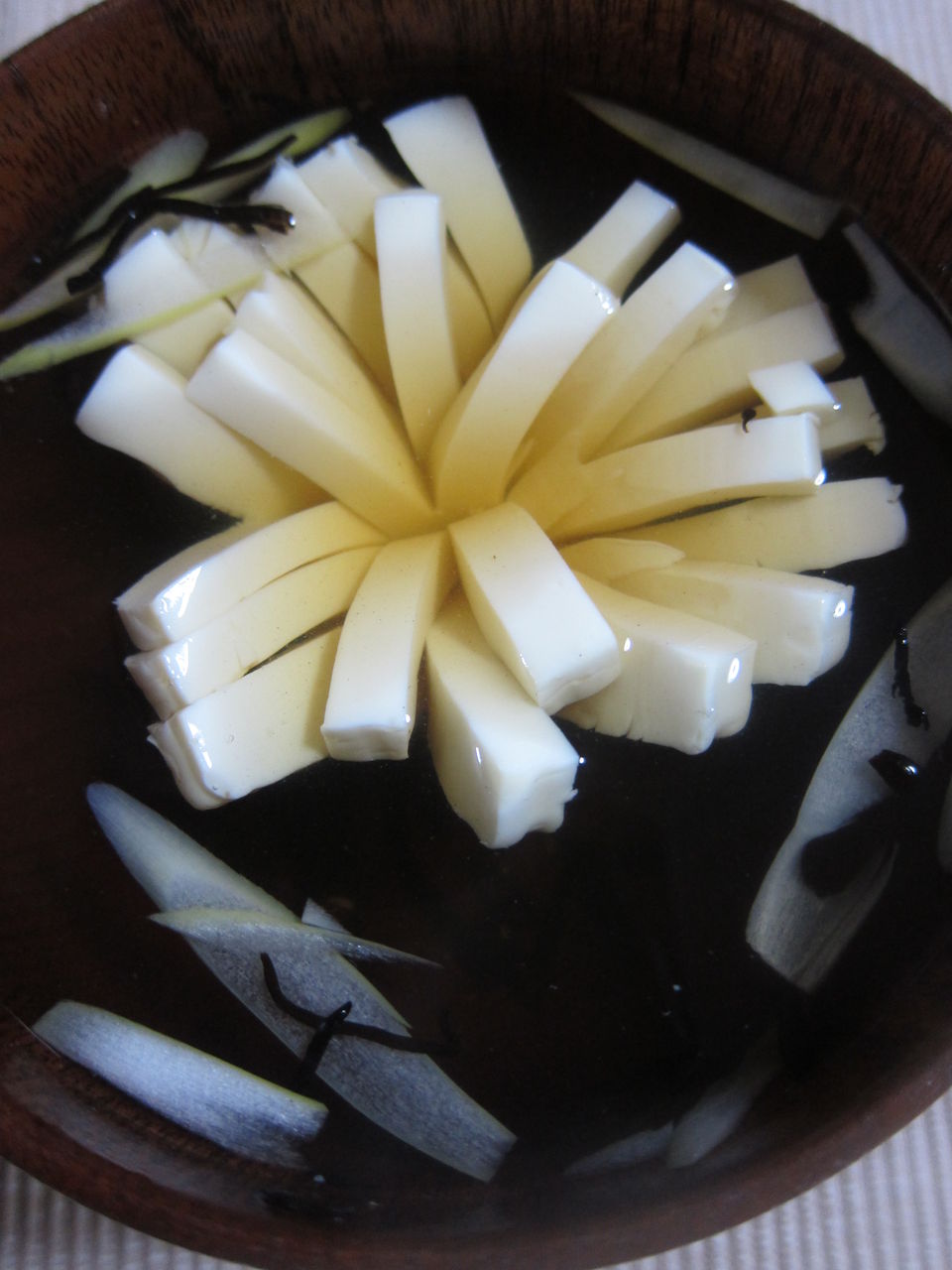 菊花豆腐のすまし汁 ぴよの日記 菊花豆腐のすまし汁 ぴよの日記