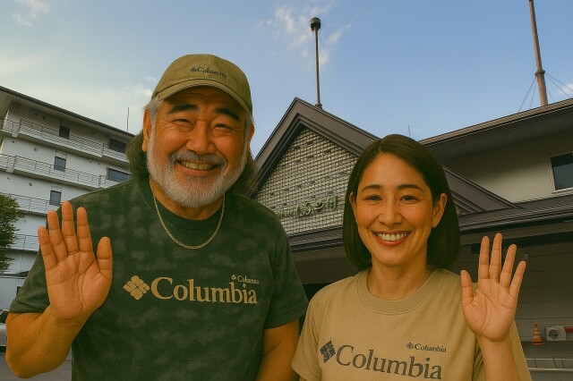 ドライブを楽しむ夫婦の姿。ポーズと服装は9