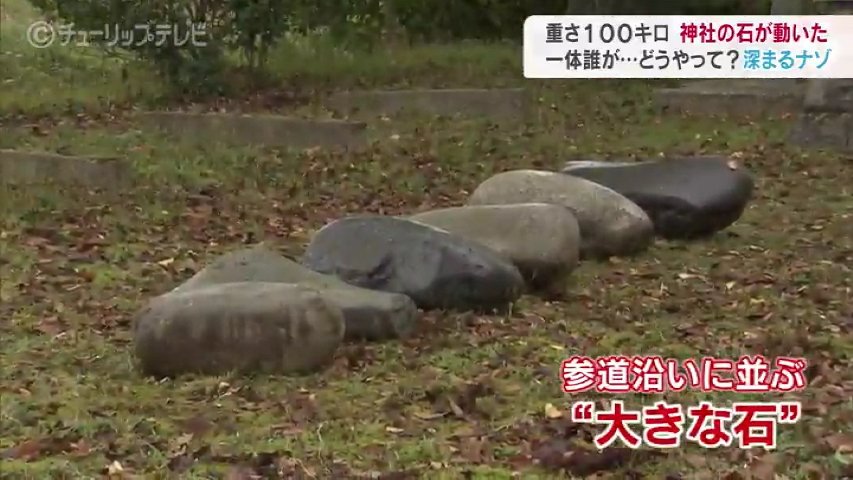 【ちょっと動きたかった？】100キロの石が動いた…一体誰が？何のために？　住民は困惑 神社の清掃活動に支障も  [七波羅探題★]