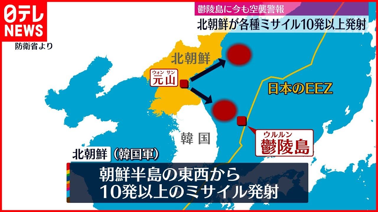 ［かまって速報］北朝鮮　10発以上のミサイルを東・西側に発射＝韓国軍 [11/2]  [新種のホケモン★]