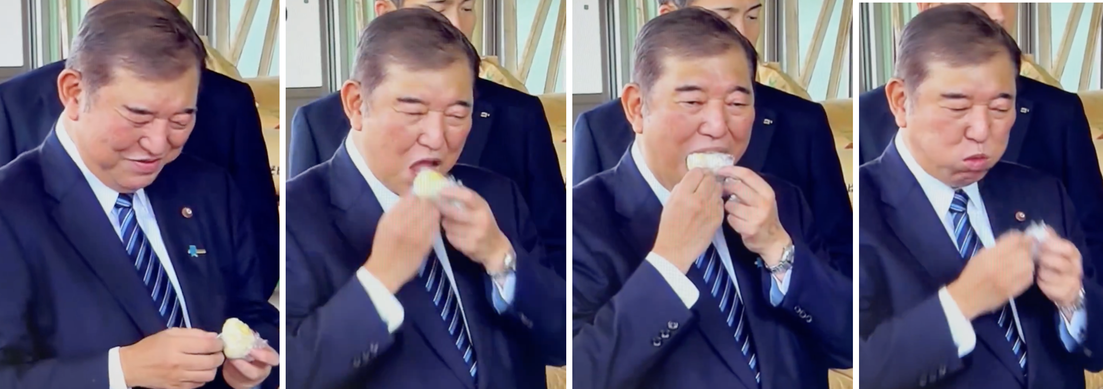 【豪快過ぎるw】「想像の10倍汚い」石破首相の“おにぎりの食べ方”が大炎上！