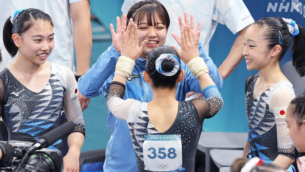 【巴里五輪】体操女子、4人で戦い抜き健闘の8位　金メダルはバイルズらのアメリカ