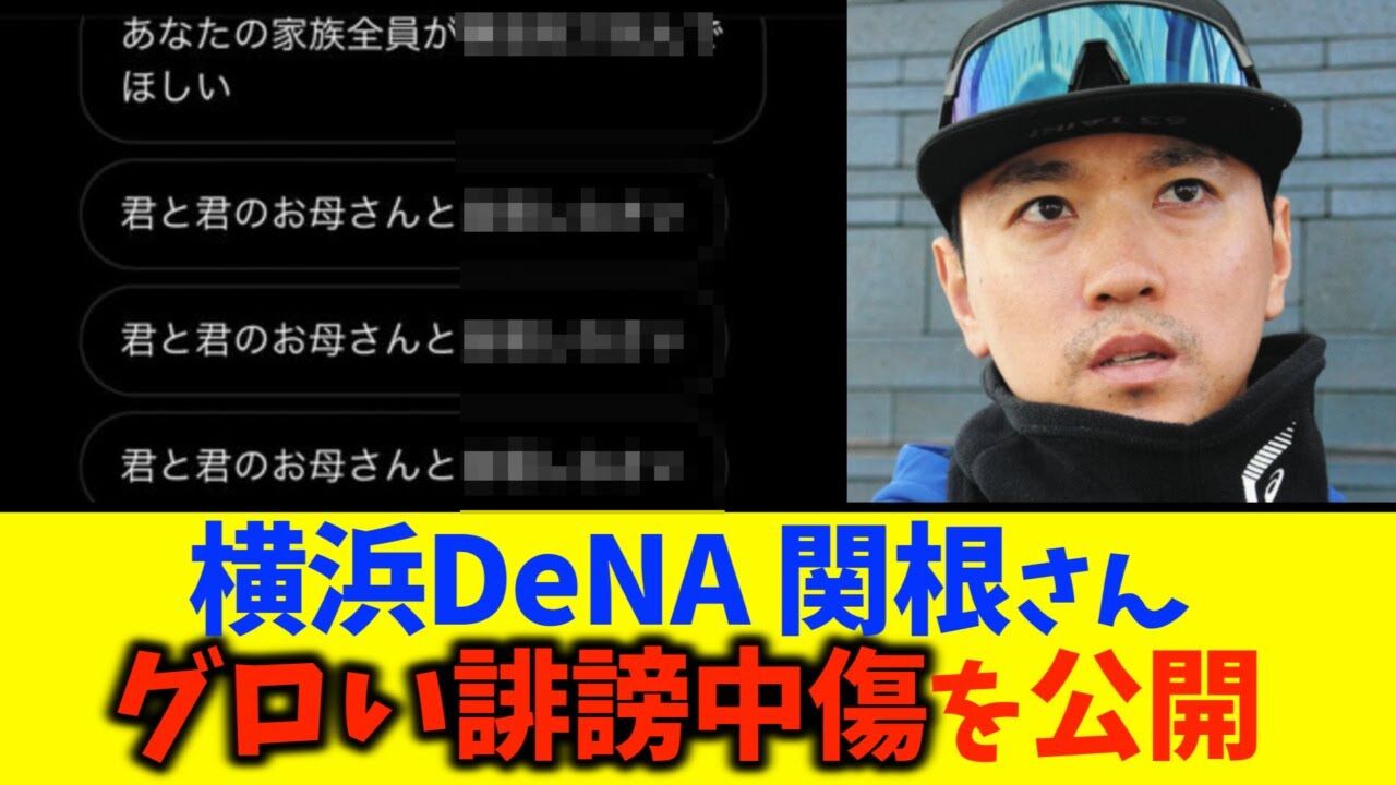 【野球】DeNA関根　誹謗中傷の開示命令の申し立て、8件中8件が認められる…　『命令対象投稿一覧』  悪質な誹謗中傷の内容も公開  [冬月記者★]