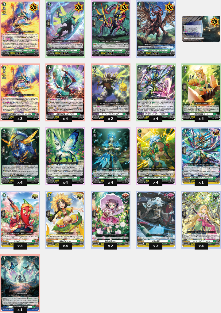 Cardfight!! Vanguard Divinez Deluxe Epi5-13 Deck list Cardfight!! Vanguard Divinez Deluxe Epi5-13 Deck list