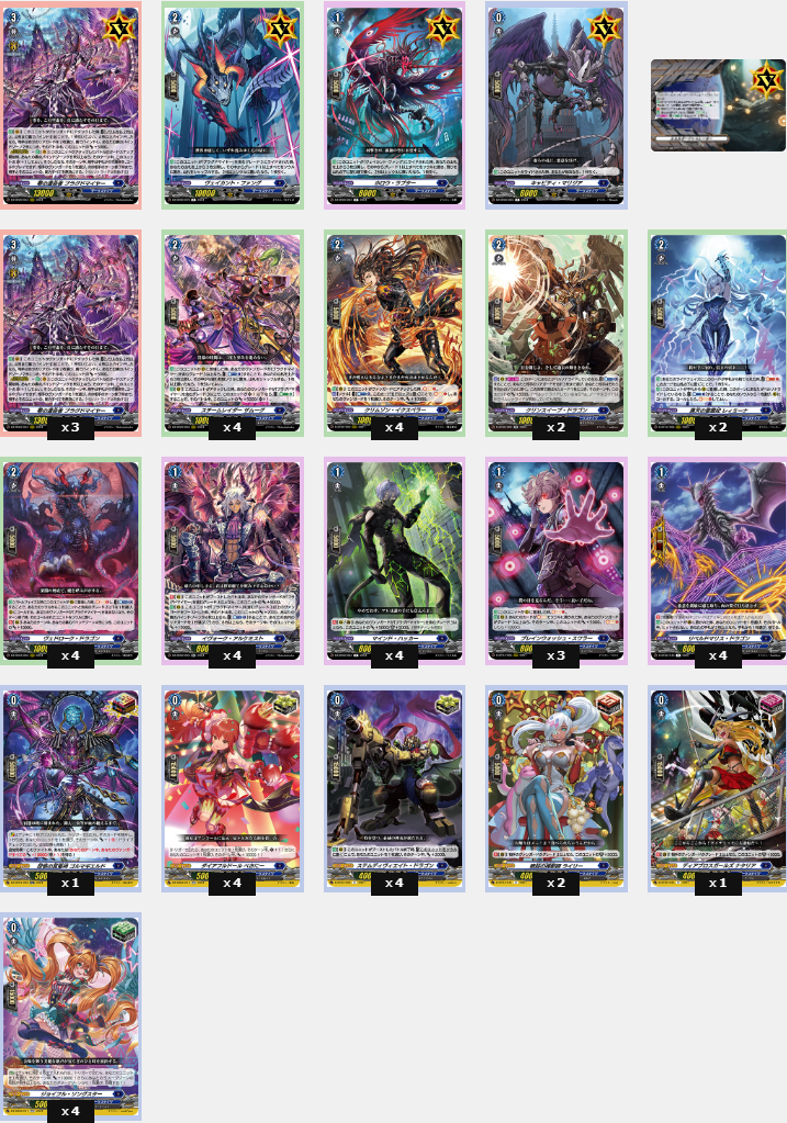 Cardfight!! Vanguard Divinez Season 2 Anime deck list Cardfight!! Vanguard Divinez Season 2 Anime deck list