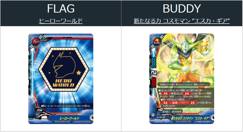 バディファイト 新たなる力 コスモマン エスカ ギア 4枚セット コスモ