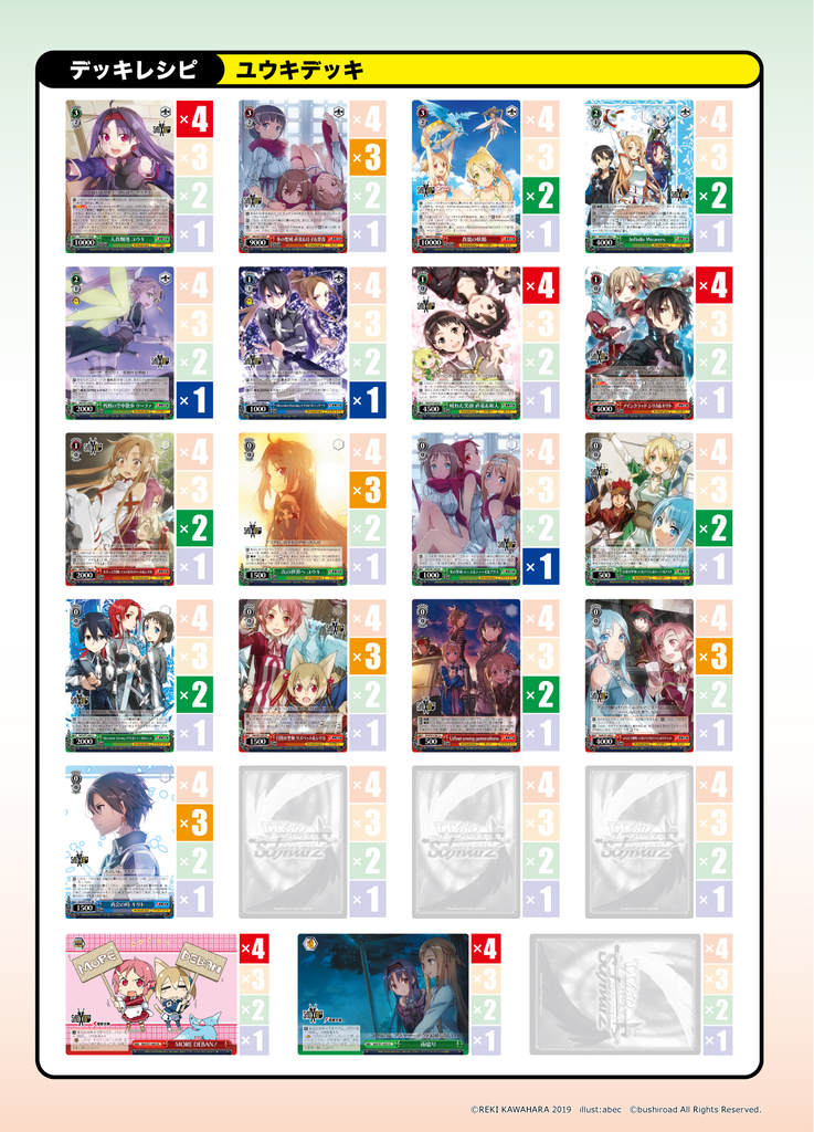 WS- SAO 10th Anniversary Booster (Official deck list) : Freedomduo