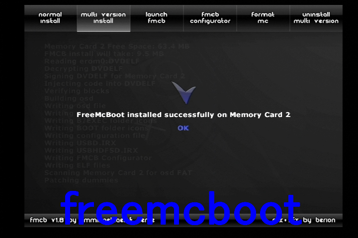 FreeMcboot : メモカブートの複製の仕方 その1
