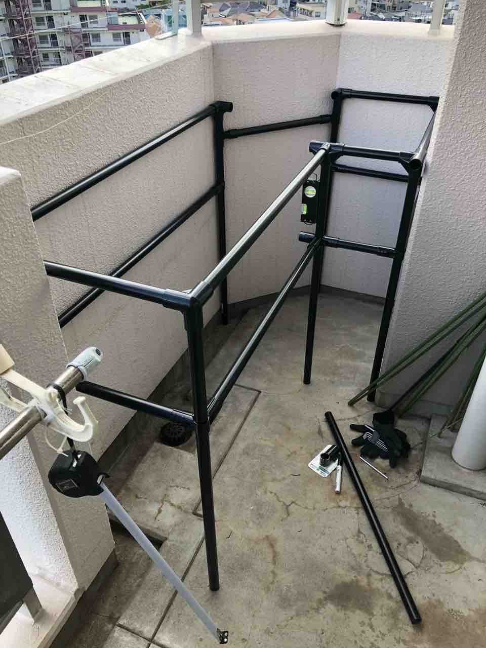 イレクターパイプでdiy その２ベランダ編 40代の時間の使い方 Blog