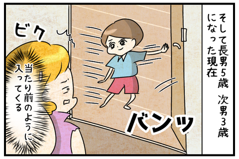 そして長男5歳次男3歳になった現在も平気でトイレを開けてしまうようになった。