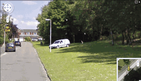 GIF��GoogleMap�Υ��ȥ꡼�ȥӥ塼�򻣱Ƥ���֤򸫤Ĥ�����ã
