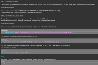 EXIF Webshell Tutorial