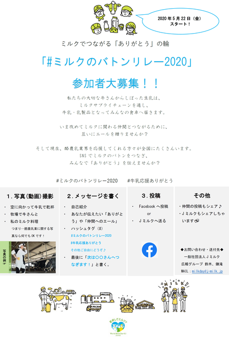 #ミルクのバトンリレー2020