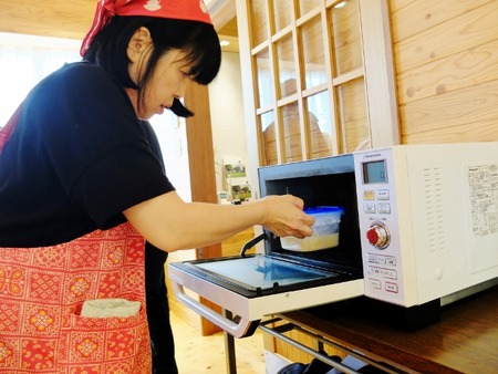 本日は電子レンジでチン♪