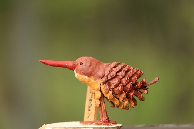アカショウビン（赤翡翠） : 木楽クラフト教室・松ぼっくり編