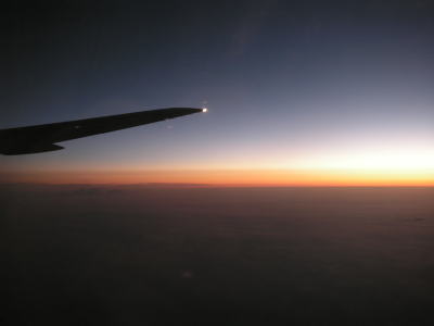 機内にて