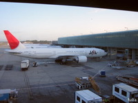 搭乗予定のJAL