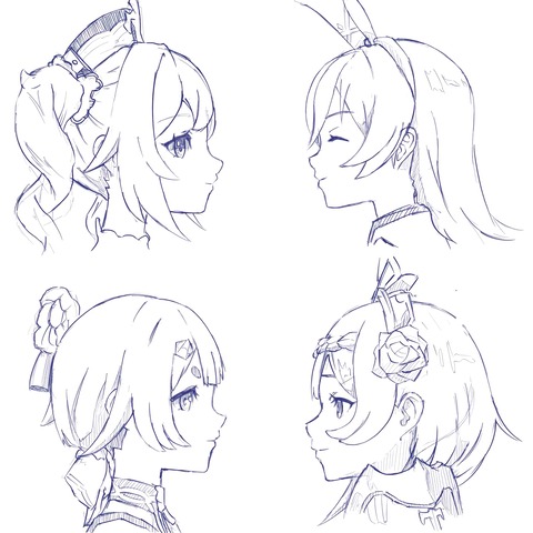 原神キャラ横顔