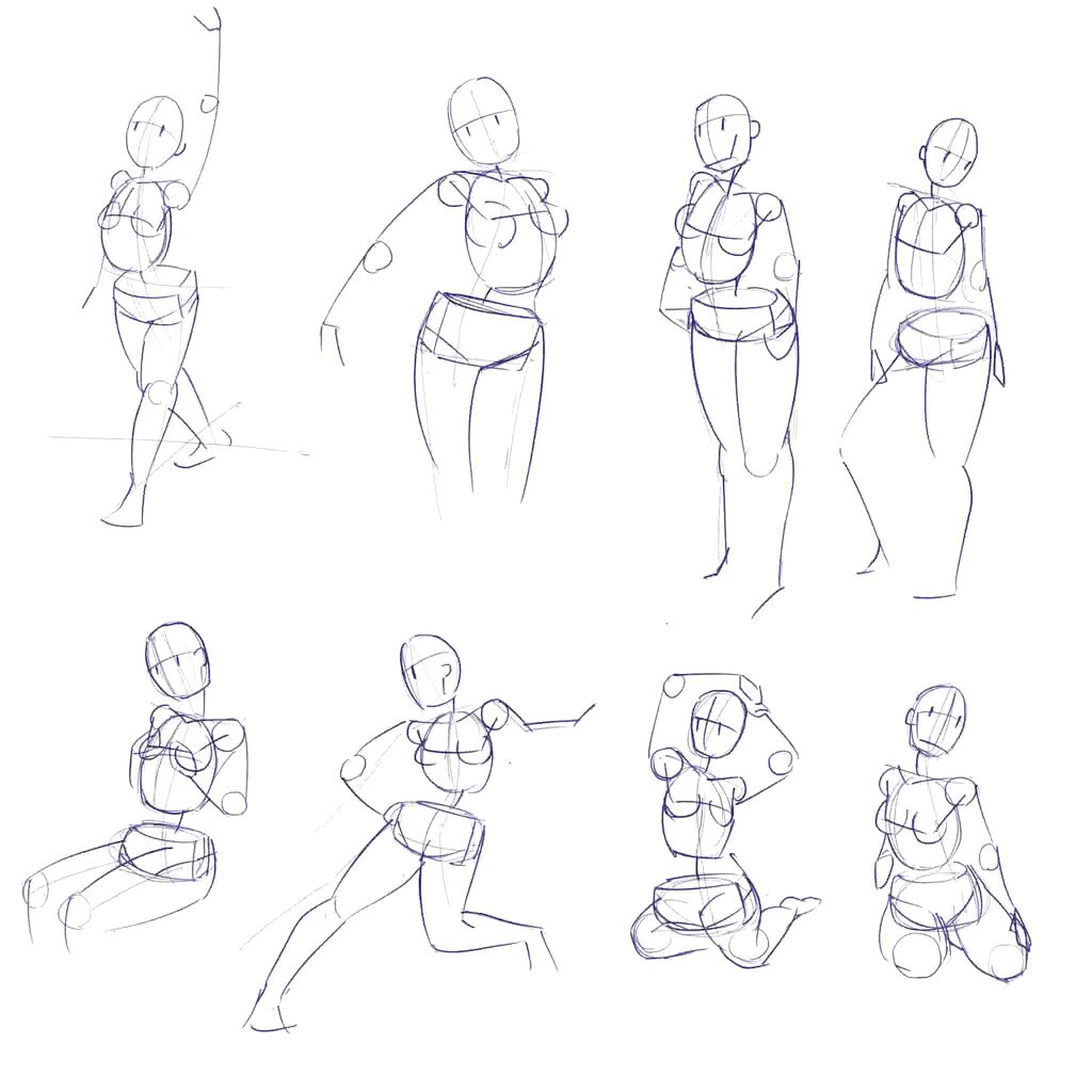 全身ポーズを描く練習 コタツノート イラスト練習