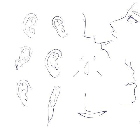 耳鼻の絵デフォルメ