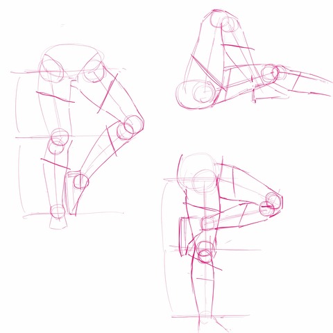 脚のラフ絵