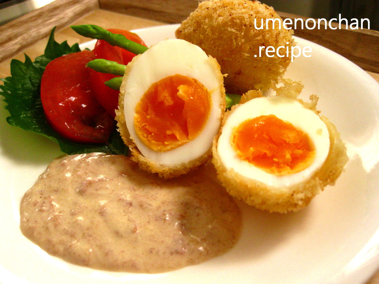 ゆで卵フライ 梅サラダソース のんちゃんのお料理レシピ