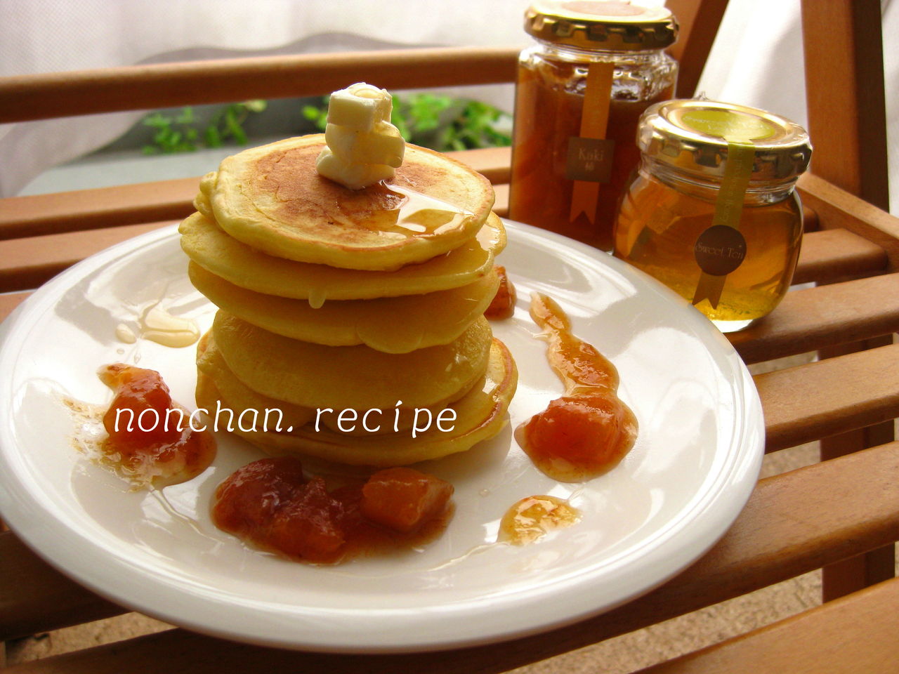 フルーツソースとはちみつのふわふわパンケーキ のんちゃんのお料理レシピ フルーツソースとはちみつのふわふわパンケーキ のんちゃんのお料理レシピ
