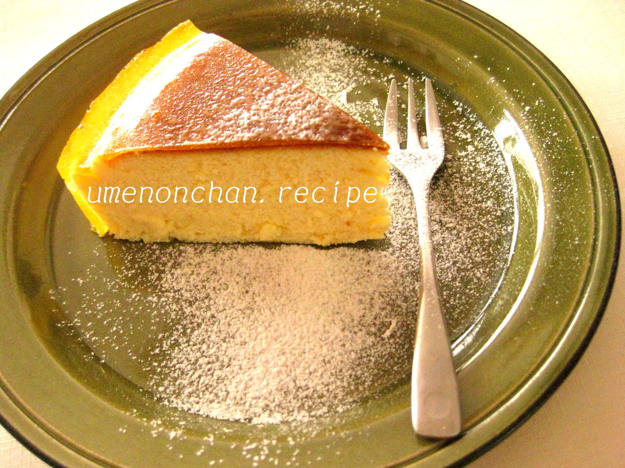 濃厚ヨーグルトのスフレチーズケーキ フルーツソース梅ゼリー乗せ のんちゃんのお料理レシピ 濃厚ヨーグルトのスフレチーズケーキ フルーツソース梅ゼリー乗せ のんちゃんのお料理レシピ