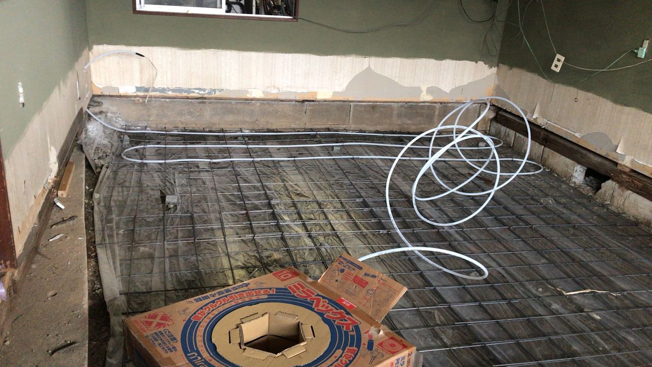 ものづくり ゆるいｄｉｙ戦記 事務所の改装 床暖土間