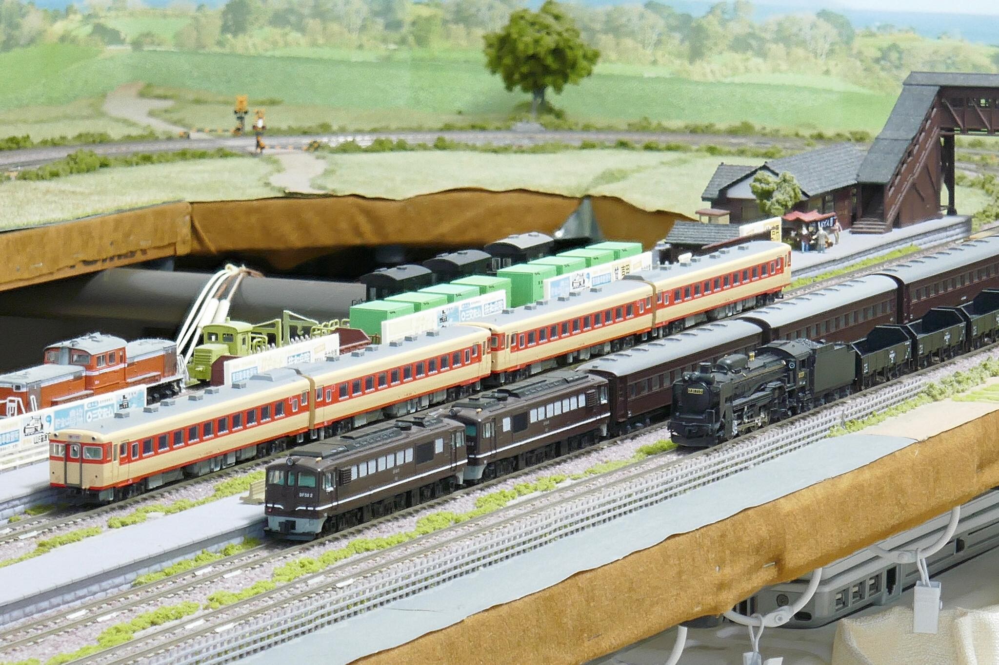 マイクロエースDF50(茶) 長野機関区 重連 : 鉄道情景草案