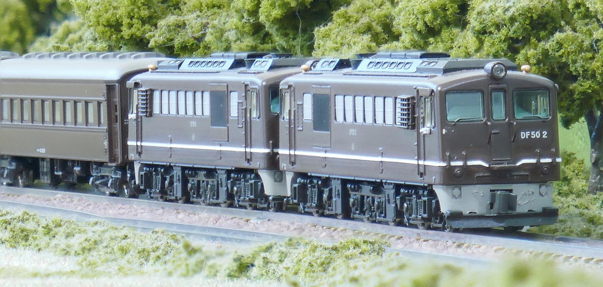 マイクロエースDF50(茶) 長野機関区 重連 : 鉄道情景草案