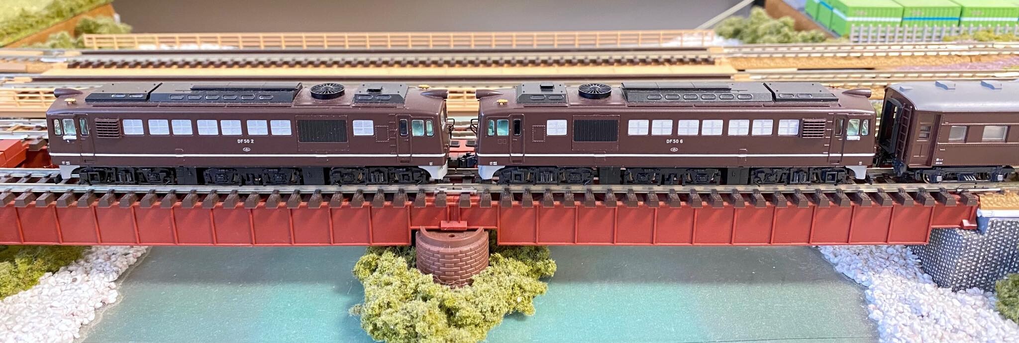 マイクロエースDF50(茶) 長野機関区 重連 : 鉄道情景草案