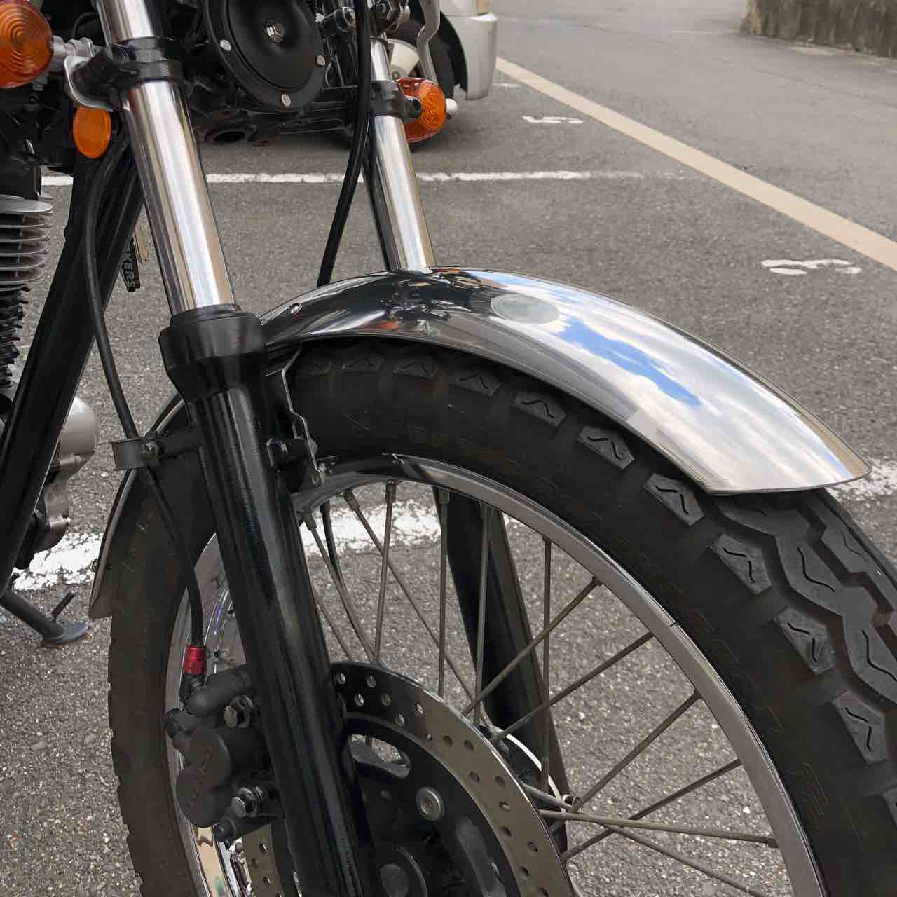 250TR フロントフェンダーショート加工の突き詰め : HiTOSHI製作所 
