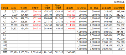 20240625月次損益推移h