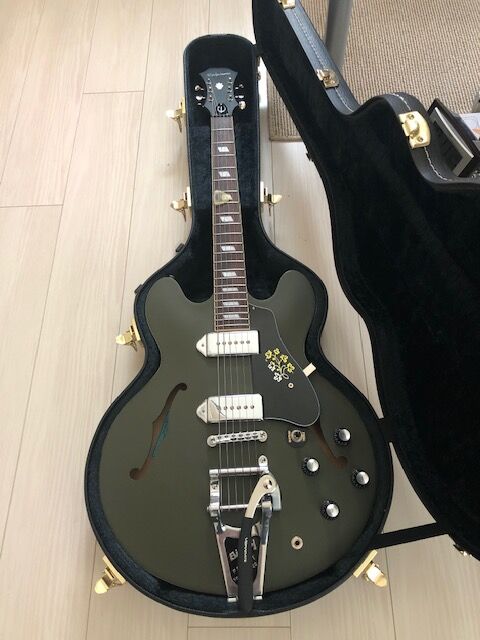 Epiphone Casino(Worn Olive Drab)の改造を纏める : 四人冗語 Epiphone Casino(Worn Olive Drab)の改造を纏める : 四人冗語