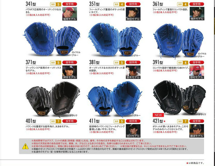 ZETT 2014ベースボール＆ソフトボールカタログ : 藤浪晋太郎投手の