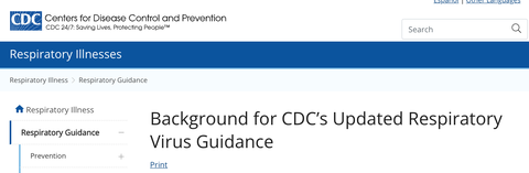 医学部の勉強 分子病理学 : Background for CDC’s Updated Respiratory Virus Guidance