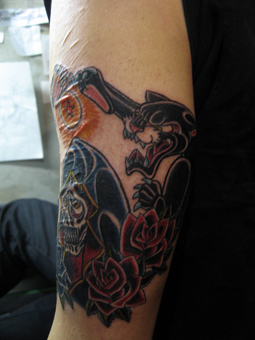 タトゥー豹 スカル 広島タトゥー刺青 ｆｕｊｉｙａｍａ ｔａｔｔｏｏ