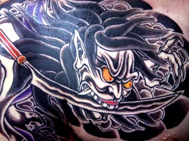寺町店 彫けい 夜叉の顔部分 広島タトゥー刺青 ｆｕｊｉｙａｍａ ｔａｔｔｏｏ